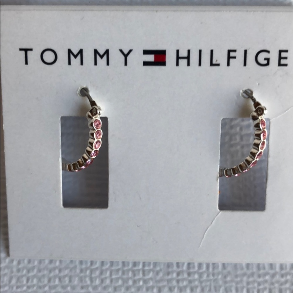 Tommy Hilfiger Earrings New Pink silver